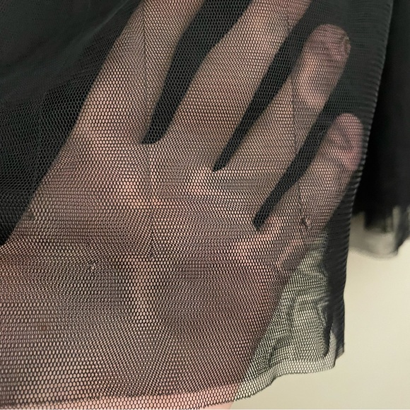 ✌️2/$10✌️ Maurices Black Mesh Tulle Circle Skirt w Glitter Waist Band – Size XL - Picture 5 of 12